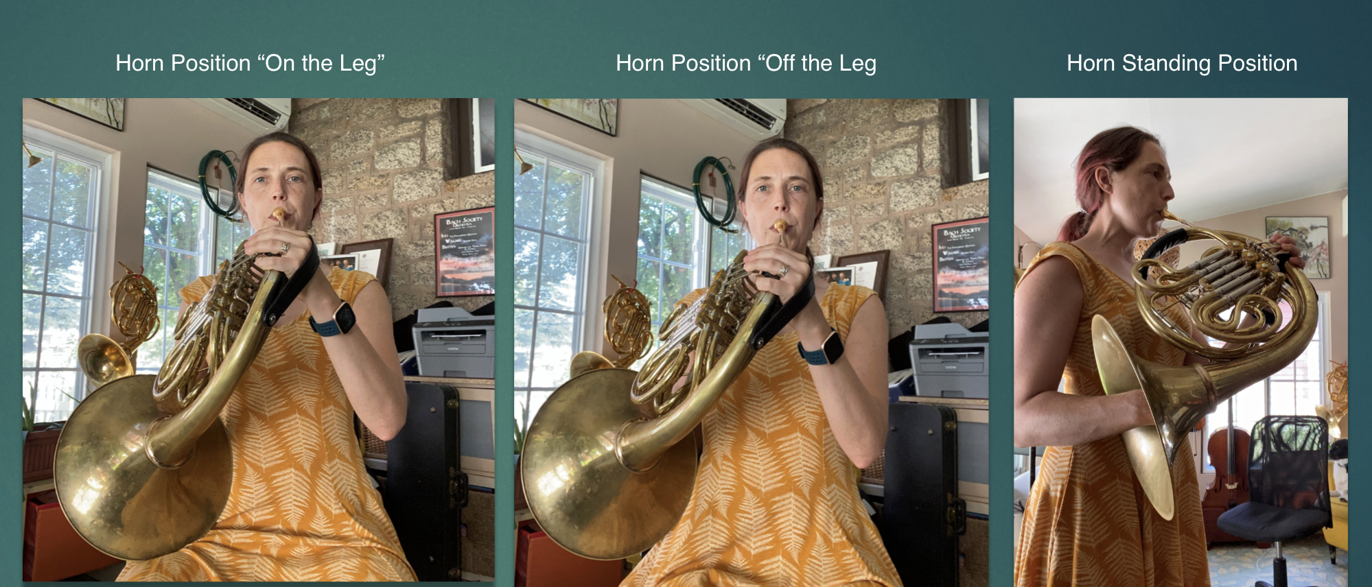 Horn mouthpiece position diagram