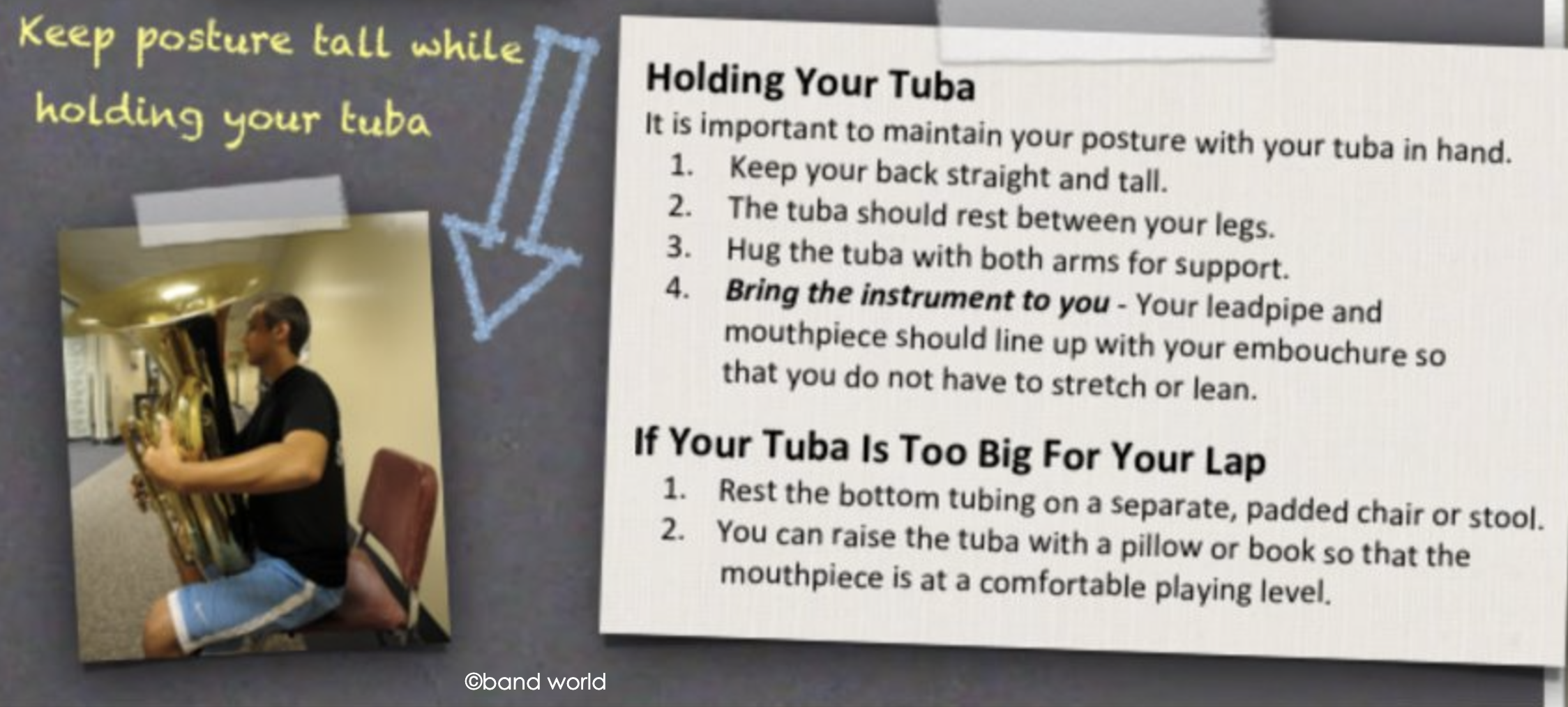 Tuba and euphonium fingering chart