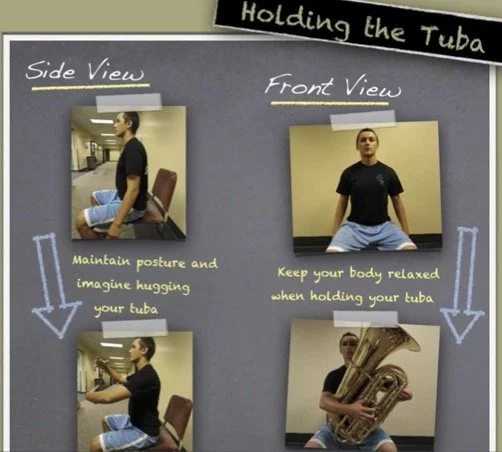 Tuba player photograph