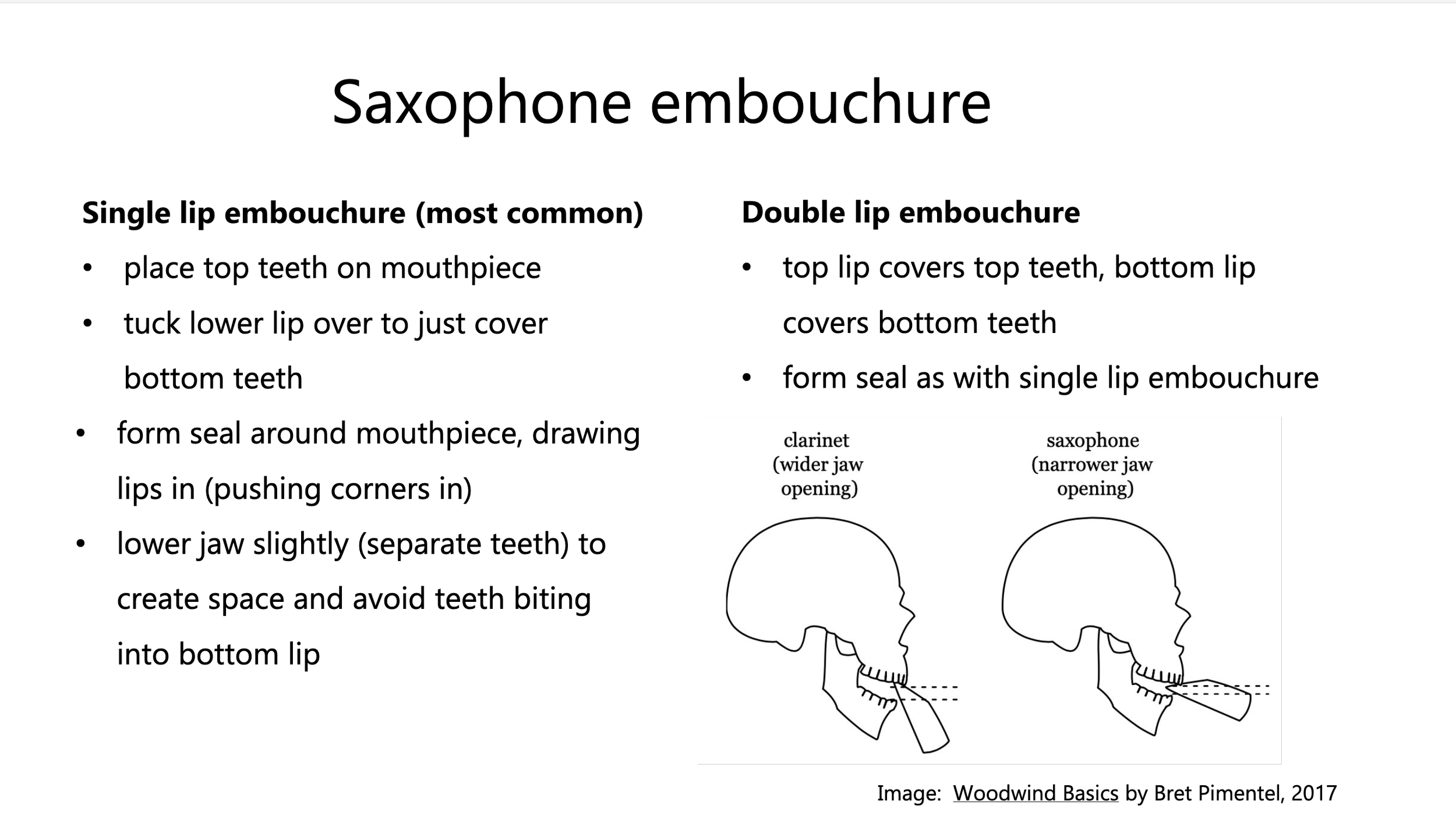Saxophone types and sizes