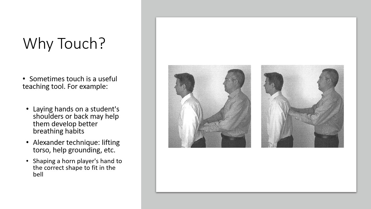 Slide on safety and consent in the teaching studio