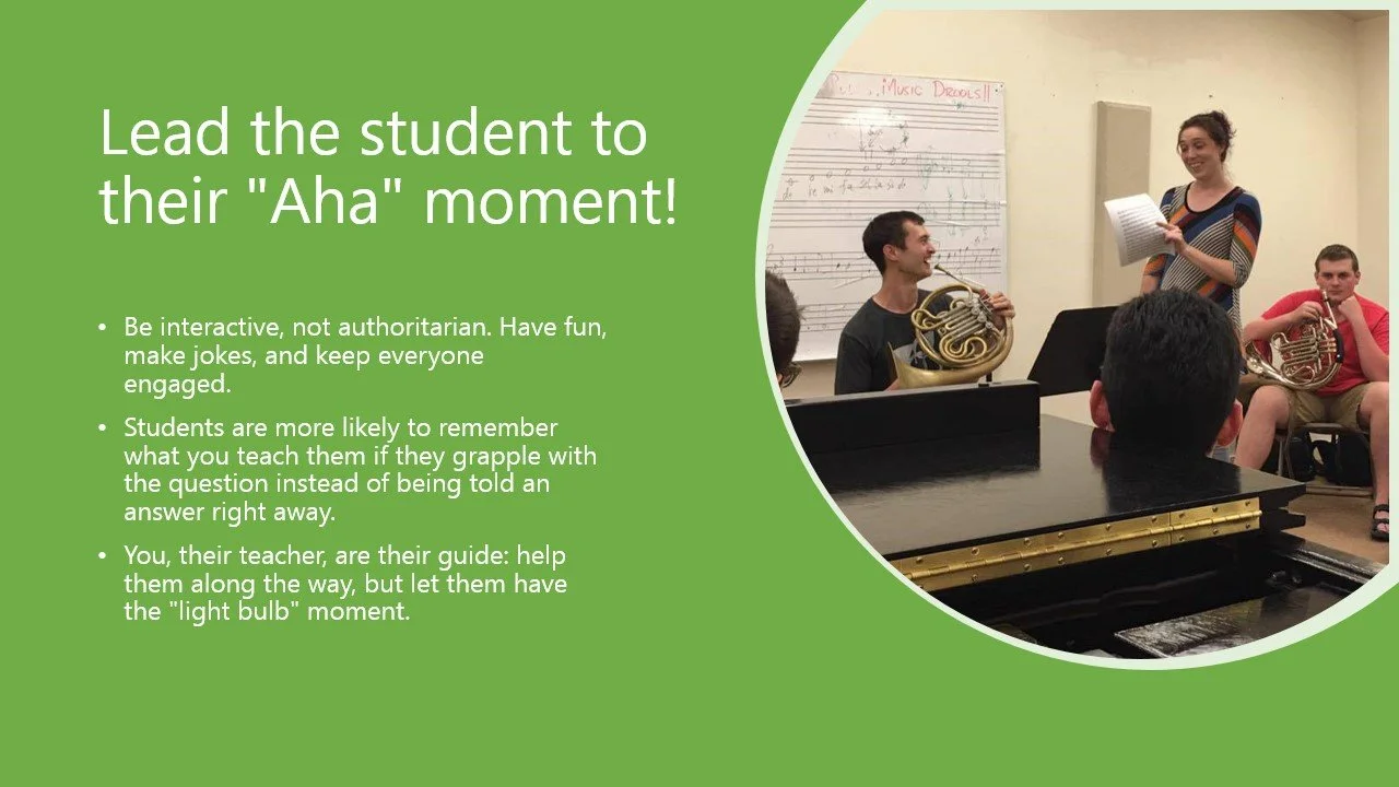 The Aha moment in teaching