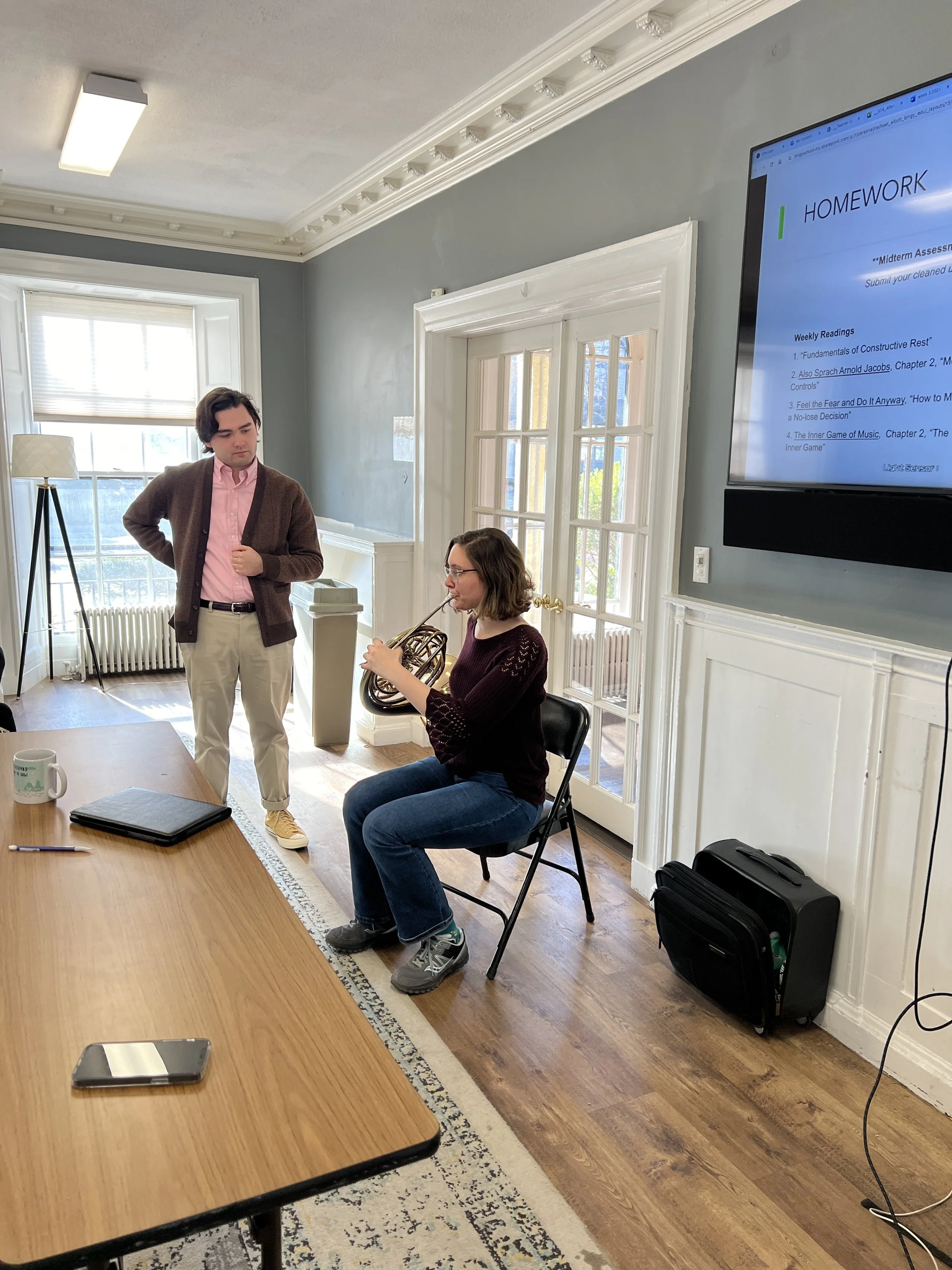 Students in a teaching scenario